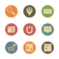 Set of Vector SEO Search Engine Optimization Icons