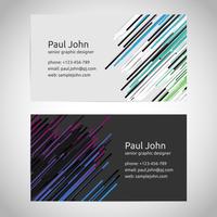 Vector business card template front and back