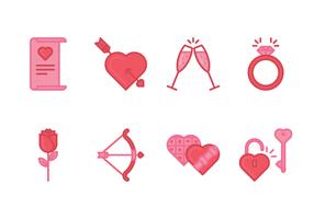 Valentines Day Elements Set vector