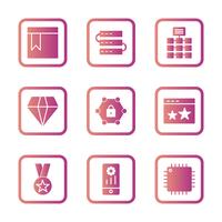 Set of Vector SEO Search Engine Optimization Icons