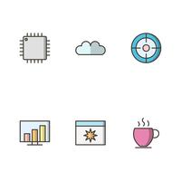 Set of Vector SEO Search Engine Optimization Icons