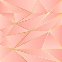 Copper Metallic Polygonal Triangles Geometric Background vector