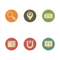 Set of Vector SEO Search Engine Optimization Icons