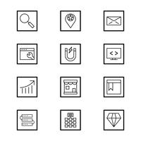 Set of Vector SEO Search Engine Optimization Icons