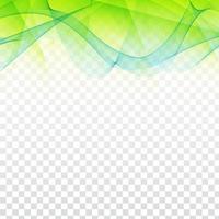 Abstract wavy geometric design on transparent background vector