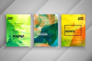 Abstract business brochure design set vector