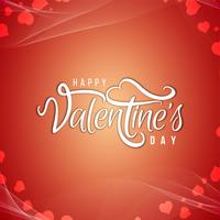 Happy Valentine's Day text design background vector