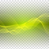 Abstract green wave design on transparent background vector