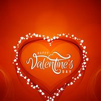 Happy Valentine's Day text design background vector