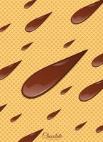 Liquid Chocolate or Brown Paint. Vector illustration.