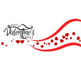 Happy Valentine's Day beautiful card background vector