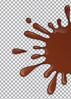 Liquid Chocolate or Brown Paint. Vector illustration.