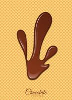 Liquid Chocolate or Brown Paint. Vector illustration.