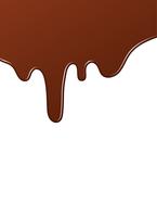 Liquid Chocolate or Brown Paint. Vector illustration.