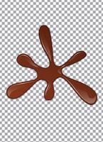 Liquid Chocolate or Brown Paint. Vector illustration.