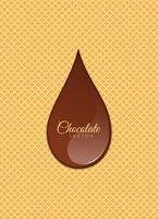 Liquid Chocolate or Brown Paint. Vector illustration.