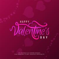 Happy Valentine's Day text design background vector