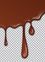 Liquid Chocolate or Brown Paint. Vector illustration.