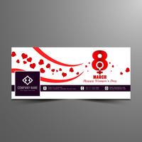 Abstract modern Women's day facebook banner template vector