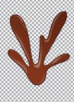 Liquid Chocolate or Brown Paint. Vector illustration.