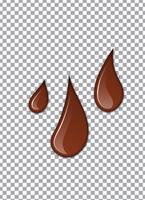 Liquid Chocolate or Brown Paint. Vector illustration.