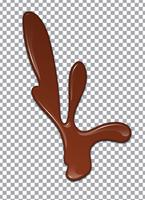 Liquid Chocolate or Brown Paint. Vector illustration.