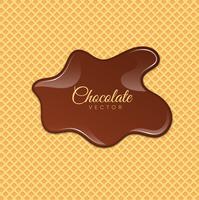 Liquid Chocolate or Brown Paint. Vector illustration.