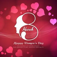 Abstract Happy Women's Day stylish background design vector