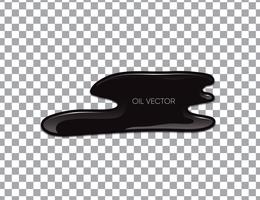 Realistic Black Oil isolated on transparent background. Vector illustration.