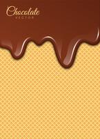 Liquid Chocolate or Brown Paint. Vector illustration.