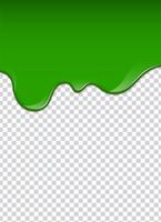 Green liquid, splashes and smudges. Slime vector illustration.