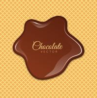 Liquid Chocolate or Brown Paint. Vector illustration.