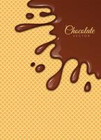 Liquid Chocolate or Brown Paint. Vector illustration.