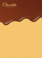 Liquid Chocolate or Brown Paint. Vector illustration.