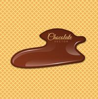 Liquid Chocolate or Brown Paint. Vector illustration.