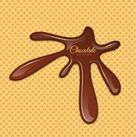 Liquid Chocolate or Brown Paint. Vector illustration.