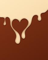 Liquid Chocolate or Brown Paint. Vector illustration.