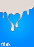 Realistic milk drop, splashes, liquid isolated on blue background. vector illustration