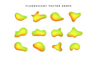 Gradient vivid shapes. Modern abstract colorful vector fluid collection.