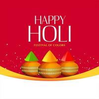 happy holi gulal powder color background design vector