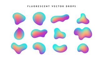 Gradient vivid shapes. Modern abstract colorful vector fluid collection.