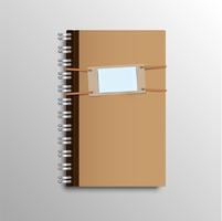 Cuaderno realista, ilustración vectorial vector