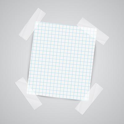Paper notes with sellotape, vector
