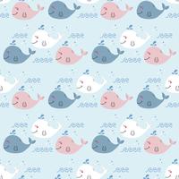 Whale Pattern Vector