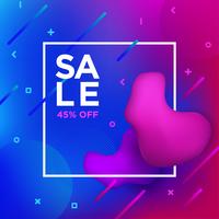  Sale Banner Liquefy Fluid Color background vector