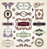 Elementos de diseño vintage vector