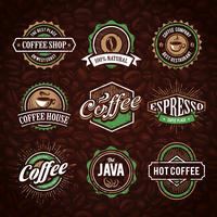 Emblemas de café de estilo retro vector