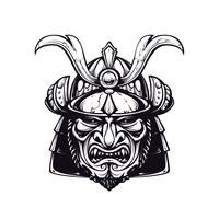 Samurai mask clip-art vector