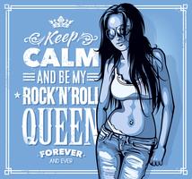 Rock&#39;n&#39;Roll Queen vector