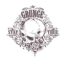 Grunge Skull Art vector